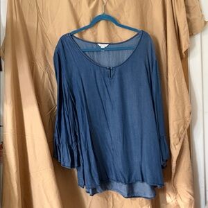 Cato Denim Blue Tunic Top